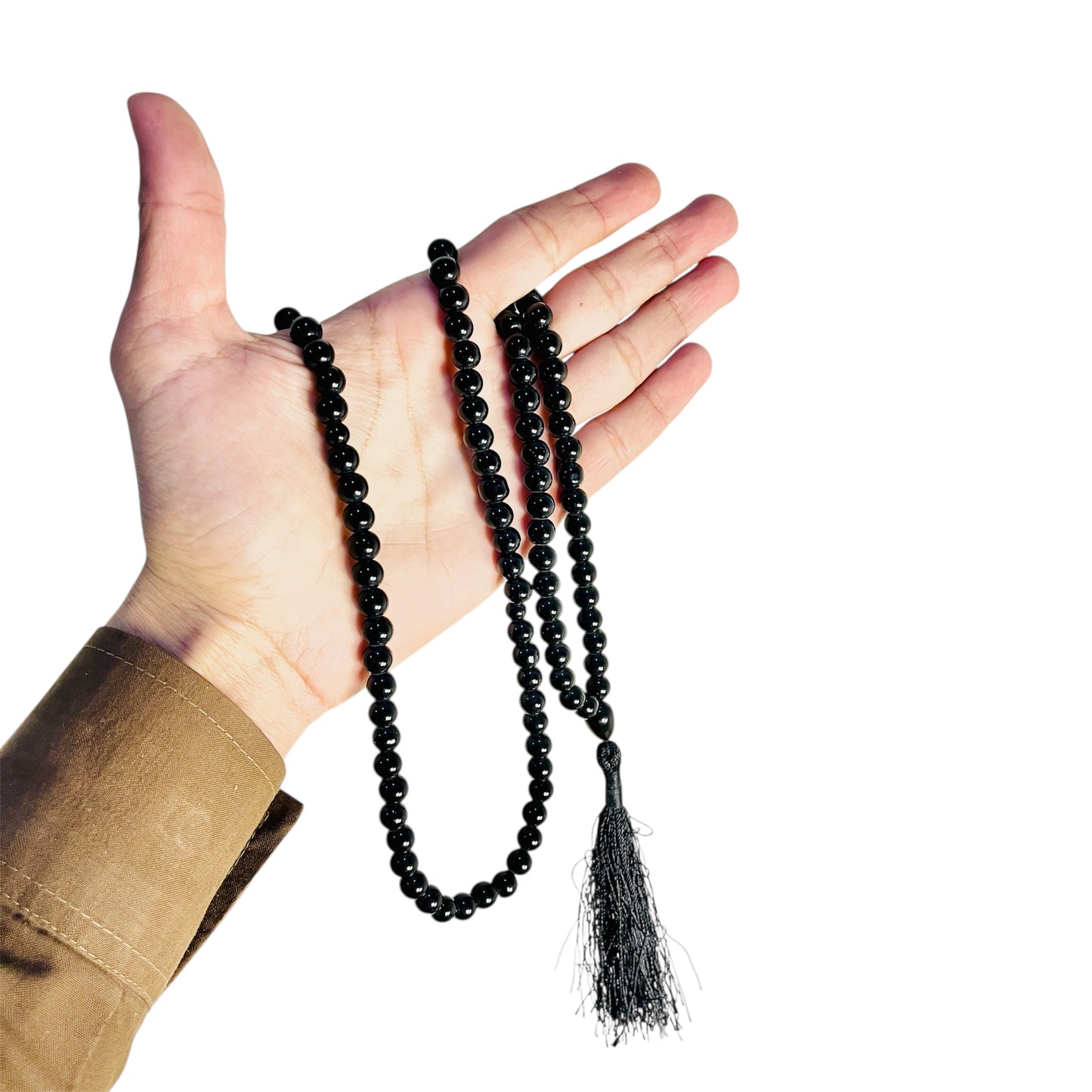 Black Aqeeq Tasbeeh (8 mm | 100 Beads)