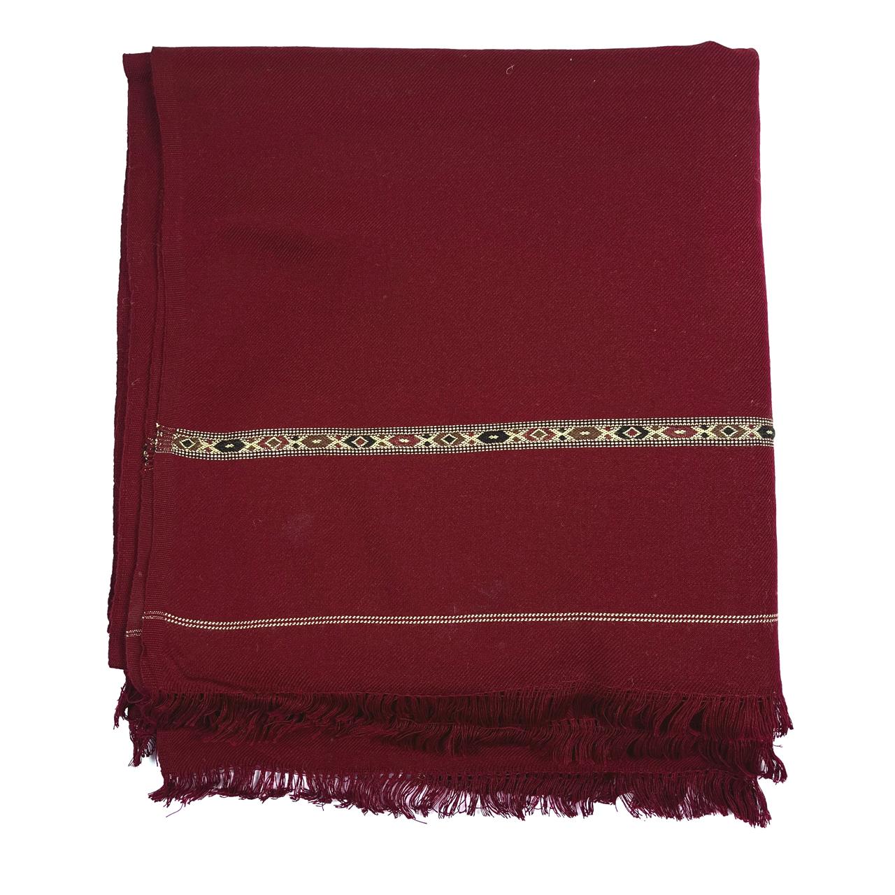 PASHMINA 96 SWATI SHAWL (maroon color 360-g)