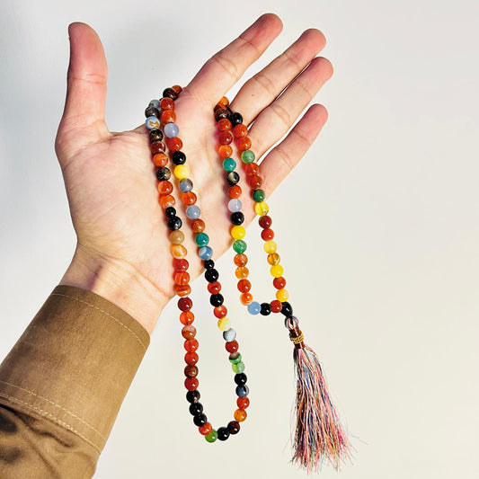Multi Aqeeq Stone Tasbeeh (8 mm | 100 Beads)