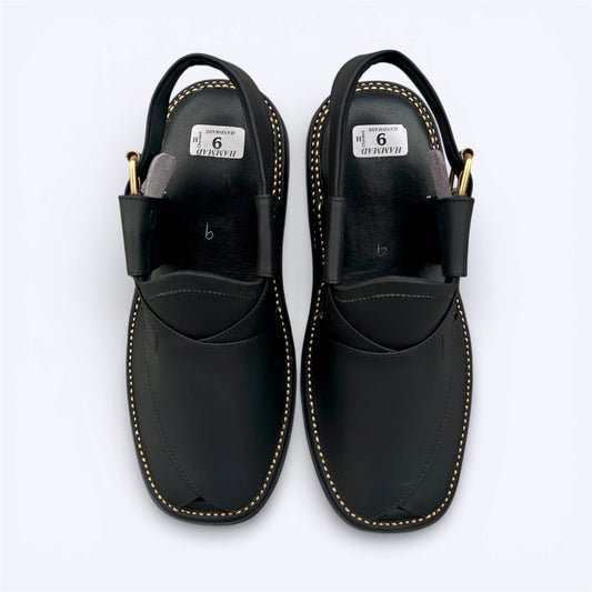 Gogo Medium Sole Chappal (Black)