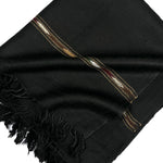 HANDMADE SWATI WOOLEN SHAWL (black color 480-g)