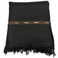 HANDMADE SWATI WOOLEN SHAWL (black color 480-g)