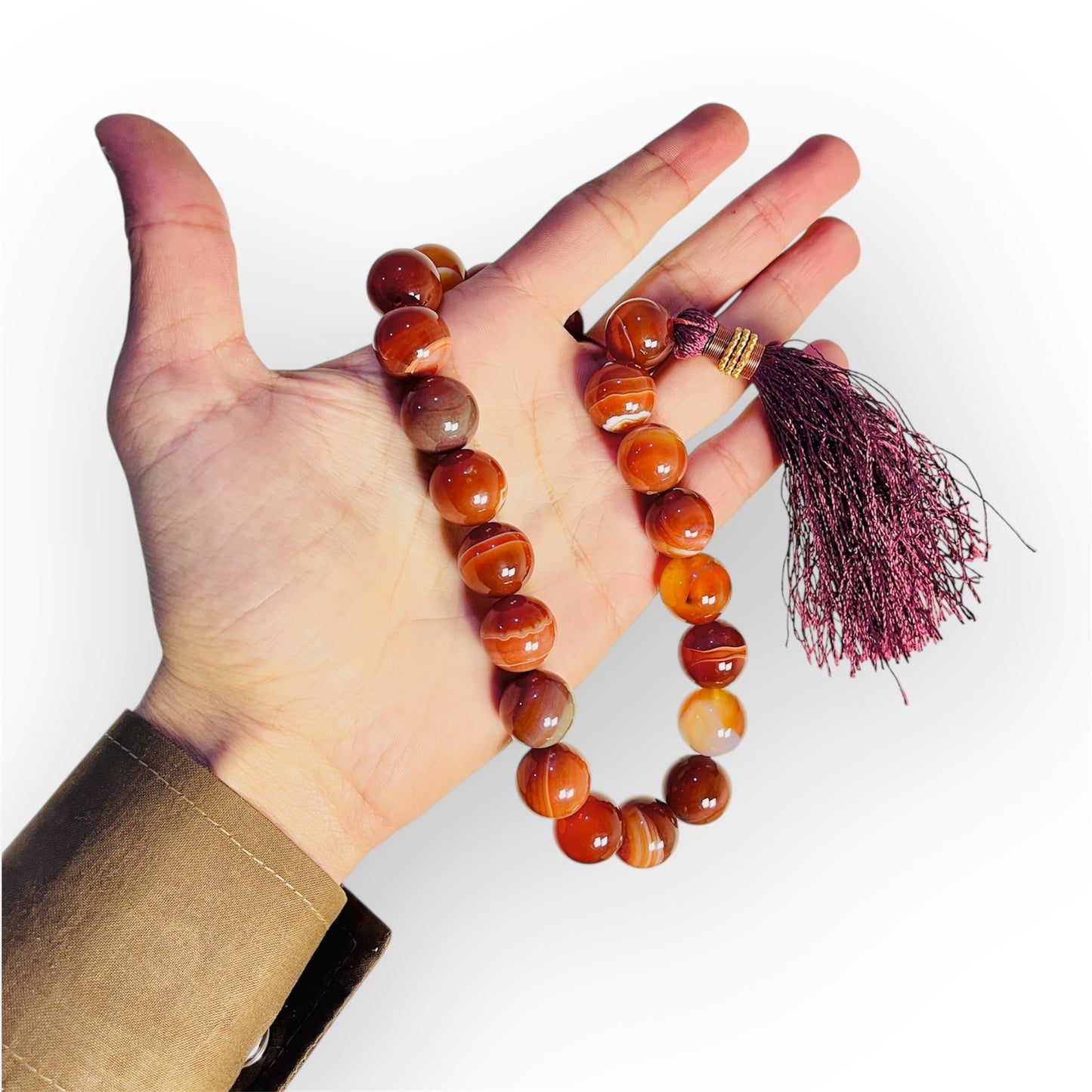 Sulemani Aqeeq Tasbeeh (14 mm | 21 Beads)