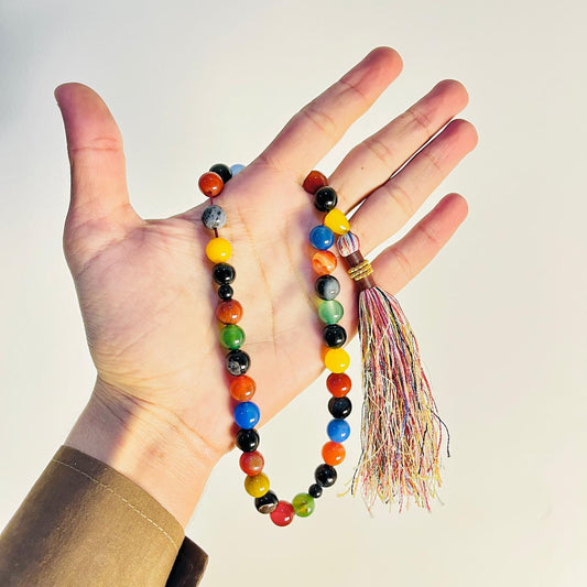Multi Aqeeq Stone Tasbeeh (10 mm | 33 Beads)